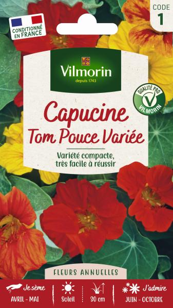 Fleurs - Capucine Tom Pouce en Mélange - PACKAGING_RECTO